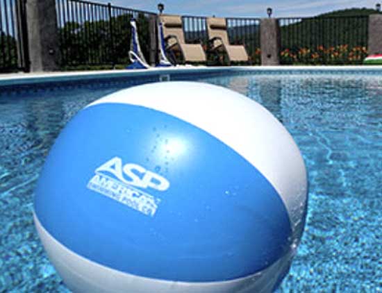 pool ball with asp logo