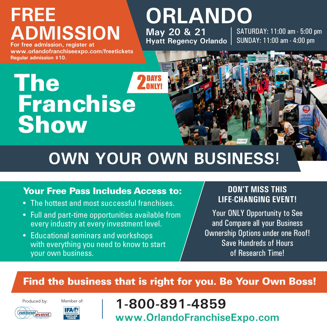 The Franchise Show Orlando May 20 & 21 TES Franchisor Member